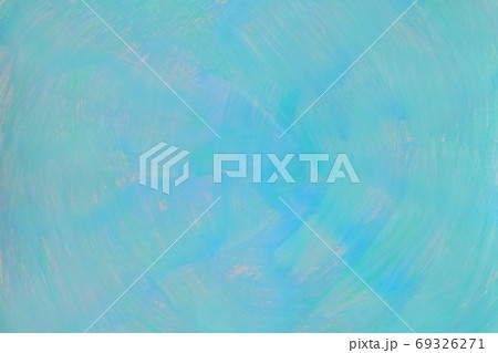 抽象的背景　青色・緑色系　渦のような　手描き 69326271