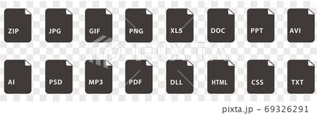 Symbol set file file icons set isolated vector 69326291