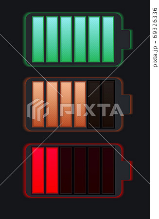 Set of various types of transparent batteries charge Set of various types of transparent batteries charge 69326336