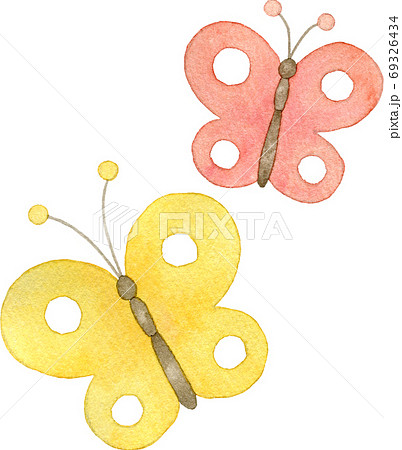 Yellow And Pink Butterflies Stock Illustration
