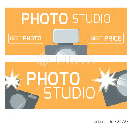Template banner, flyer, gift certificate for a photo studio. 69326723