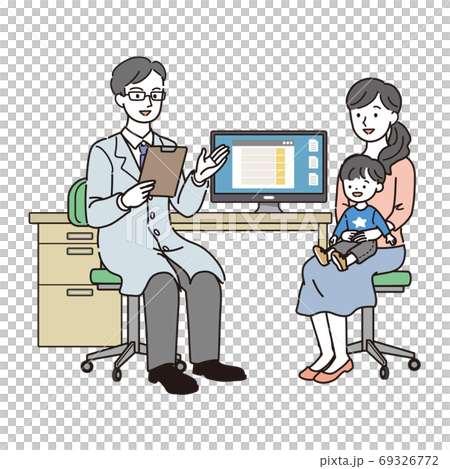 Doctor and parent and child Doctor and parent and child 69326772