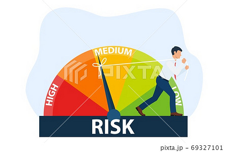 The concept of risk on the speedometer The concept of risk on the speedometer 69327101