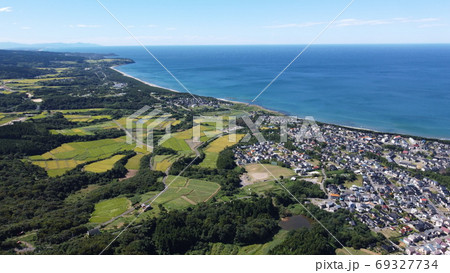 象潟町(秋田県にかほ市)の全景 象潟町(秋田県にかほ市)の全景 69327734