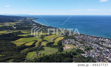 象潟町(秋田県にかほ市)の全景 象潟町(秋田県にかほ市)の全景 69327737