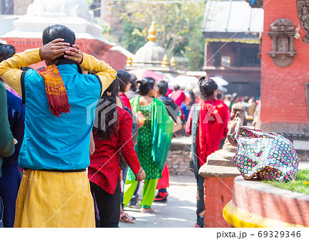 People in Kathmandu 69329346