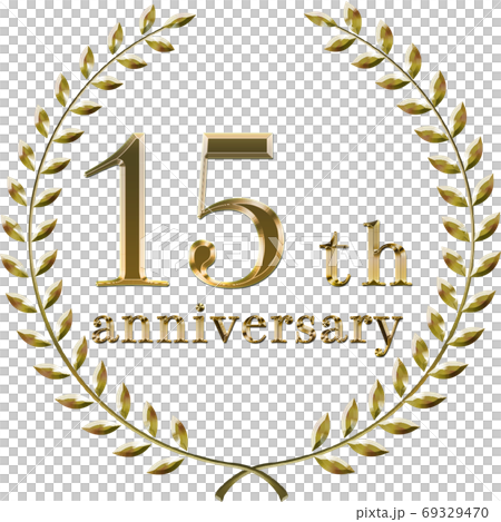Laurel Wreath Anniversary Gold - Stock Illustration [69329470] - PIXTA