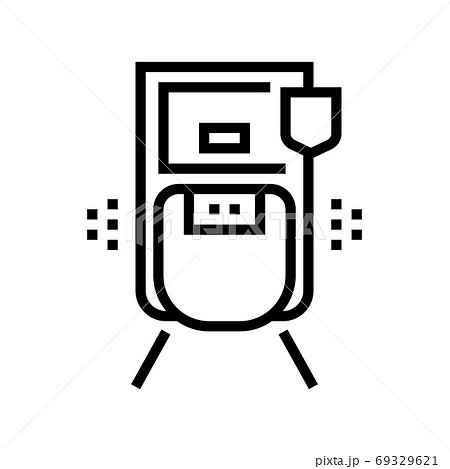 motion sensor line icon vector isolated illustration 69329621