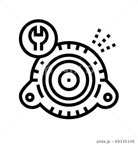 generator repair line icon vector isolated illustration 69330140