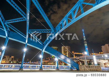 都市風景 駒形橋から望む東京スカイツリー 都市風景 駒形橋から望む東京スカイツリー 69330880