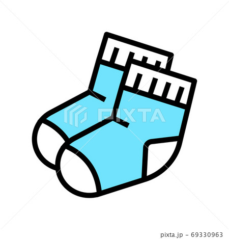 children socks color icon vector isolated illustration 69330963