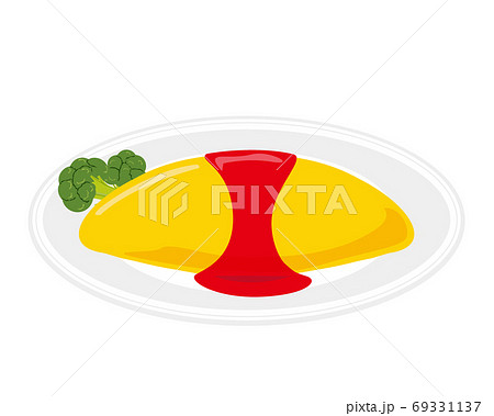 オムライスのベクターラスト オムレツ のイラスト素材 オムライスのベクターラスト オムレツ のイラスト素材