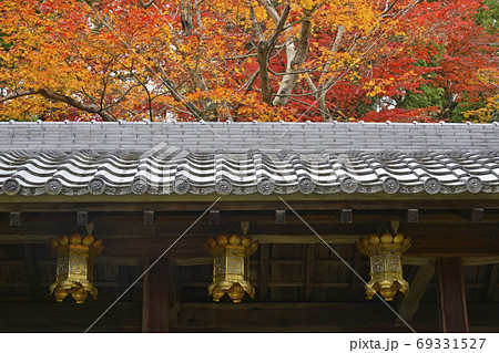 京都 長岡京 光明寺の紅葉 京都府長岡京市の写真素材