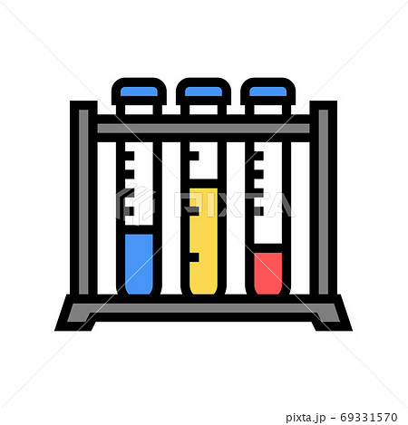 test tube rack color icon vector isolated illustration 69331570