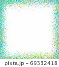 colorful dots of picture frame with copy space.The frame is made of several points combined 69332418