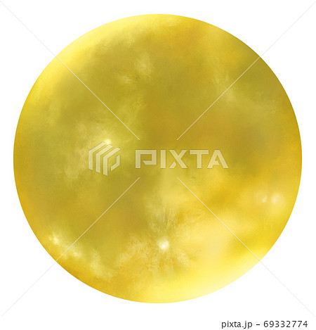 月 満月 黄色 月 満月 黄色 69332774