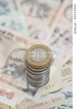 Indian Currency Rupee Notes and Coins Indian Currency Rupee Notes and Coins 69333362