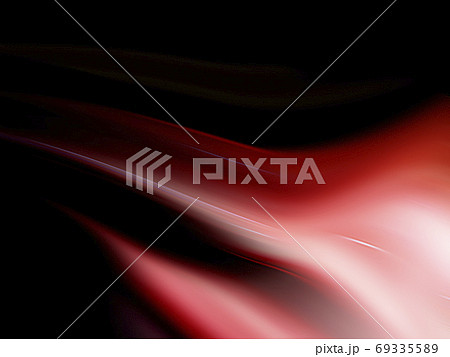 黒い背景に抽象的な光のライン 流動的なカーブ 黒い背景に抽象的な光のライン 流動的なカーブ 69335589