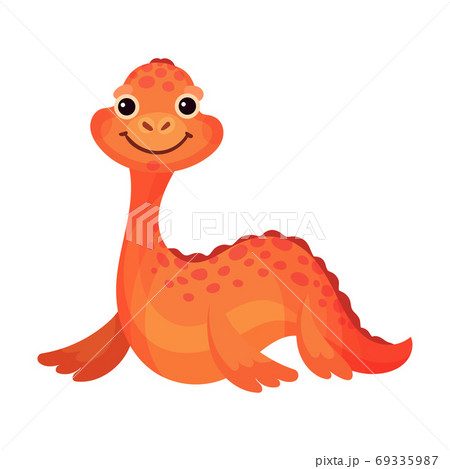 Funny Dinosaur with Fins as Ancient Reptile Vector Illustration Funny Dinosaur with Fins as Ancient Reptile Vector Illustration 69335987
