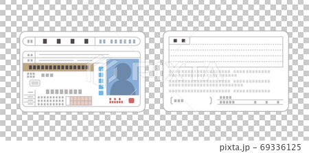 運転免許証のイラスト 裏表 シンプル のイラスト素材
