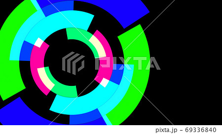Cgサークル 重なり合う複数の半円のイラスト素材