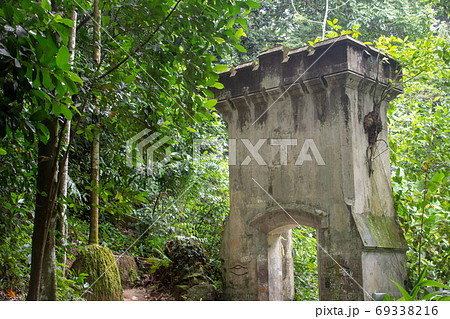 Old tower built in medieval style at Parque Lage, Rio de Janeiro Old tower built in medieval style at Parque Lage, Rio de Janeiro 69338216
