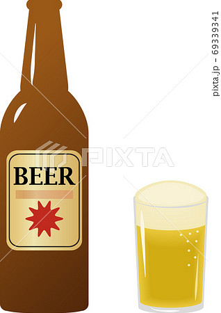 瓶ビールのイラスト素材