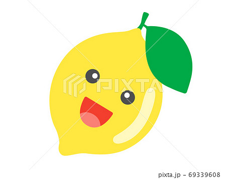 レモンのキャラクターのイラストのイラスト素材
