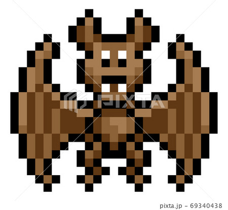 Halloween Vampire Bat Pixel Art Game Icon 69340438