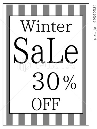 冬用pop Wintersale30 Off タイプ6のイラスト素材 冬用pop Wintersale30 Off タイプ6のイラスト素材
