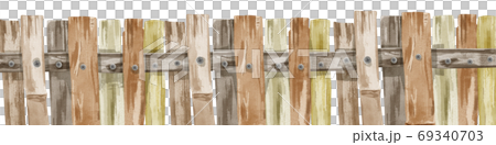 木の柵背景素材イラストのイラスト素材
