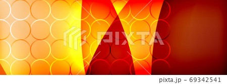 Fluid gradient neon color waves, vector abstract background 69342541
