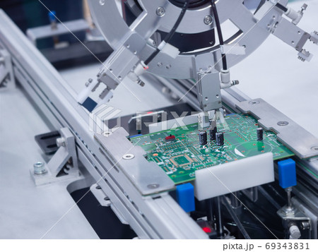 Green Electronic Circuit Board Production Industrial With modern techniques. 69343831