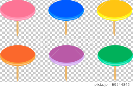 Illustration Material Pushpin Pushpin Colorful Stock Illustration