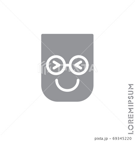 Smile icon. Happy, laughing, emotions icon. Simple vector expression of mood icons for ui and ux, website or mobile application. Gray on white background Smile icon. Happy, laughing, emotions icon. Simple vector expression of mood icons for ui and ux, website or mobile application. Gray on white background 69345220