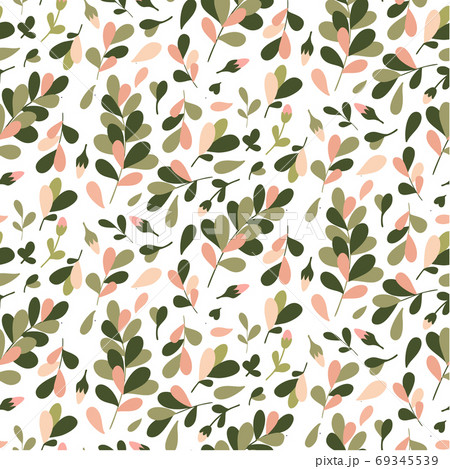 Floral pattern. Seamless vector texture for fashion prints. Hand drawn style, light background. 69345539