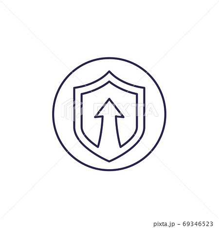 security increase icon, line vector security increase icon, line vector 69346523
