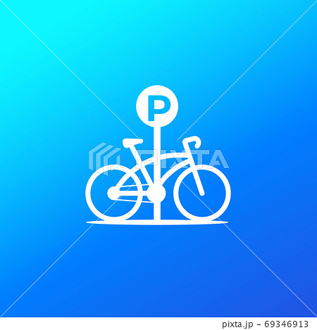 bike parking spot icon, vector 69346913