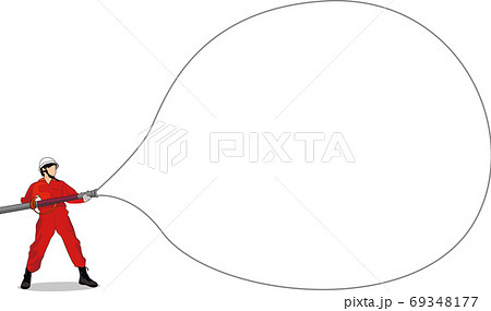 消防士吹き出しイラスト 消防士吹き出しイラスト 69348177