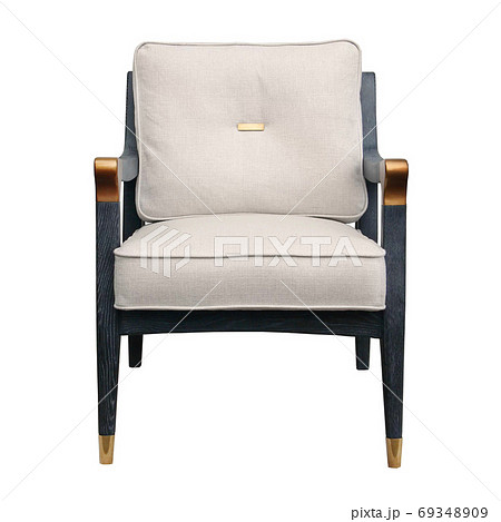 Retro Vintage Accent Chair Isolated On White Stock Photo 69348909 Pixta Retro Vintage Accent Chair Isolated On, Vintage Wooden Arm Chair