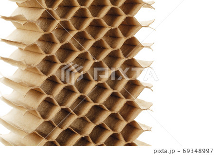 honeycomb cells of cardboard stiffering rib background 69348997