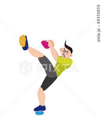 ボルダリング、クライミング中　7 69350659