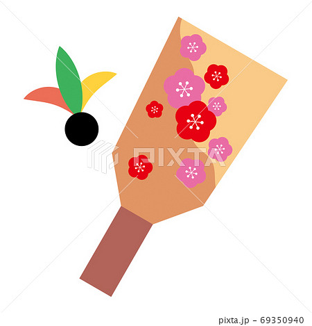 梅の花模様の羽子板 梅の花模様の羽子板 69350940