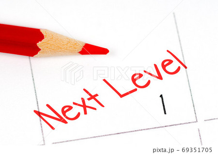 next level, calendar 1st day concept with red pencil 69351705