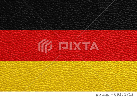 germany flag painted on leather texture germany flag painted on leather texture 69351712