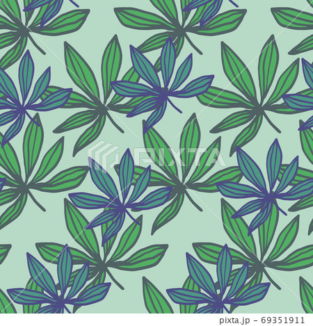 Random Seamless Drug Sheet Pattern Cannabis のイラスト素材