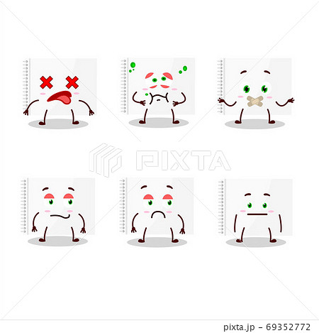 Drawing book cartoon character with nope expression Drawing book cartoon character with nope expression 69352772