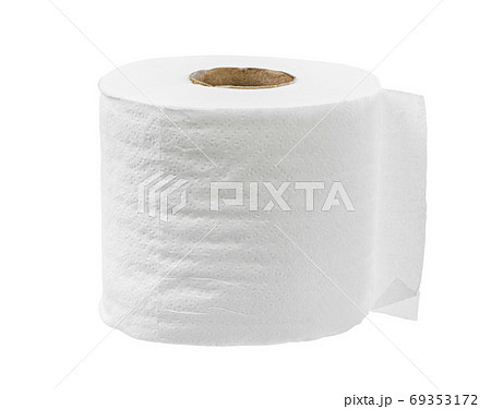 Tissue paper roll isolated on white backgroud. 69353172