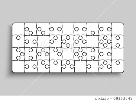 Vector background white piece puzzle frame jigsaw Vector background white piece puzzle frame jigsaw 69353545