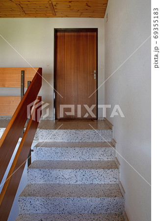 Staircase stairway in an building from the 80s 69355183